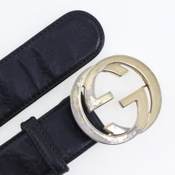 Gucci Interlocking GG Cima Leather Black Belt main image 6